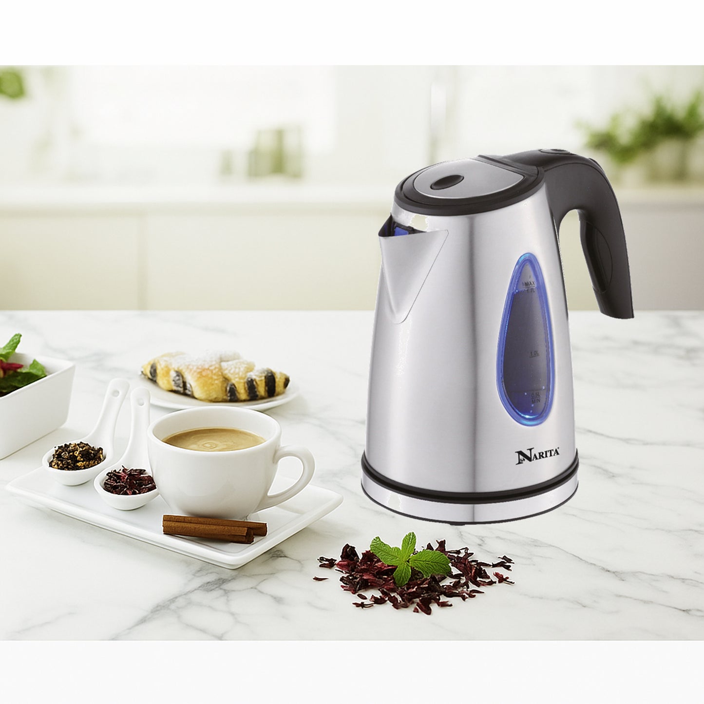 Stainless Steel Cordless Electric Kettle/ 1.7L
