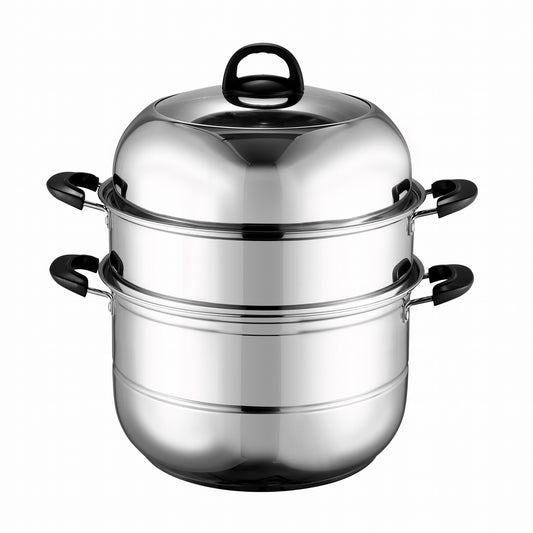 3-Tier Stainless Steel Steamer / 32cm