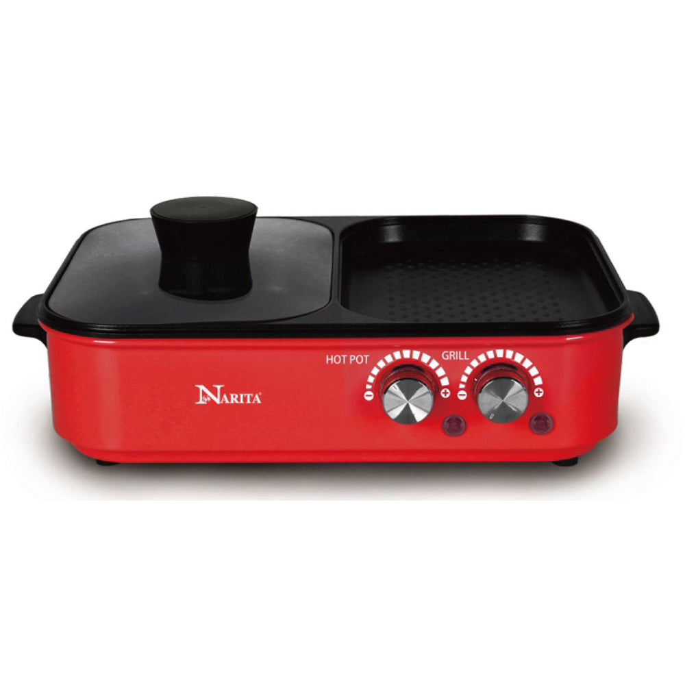 2-in-1 Hot Pot & Grill / Red