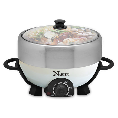 Electric Stainless Steel Hot Pot and Grill / 4.5qt