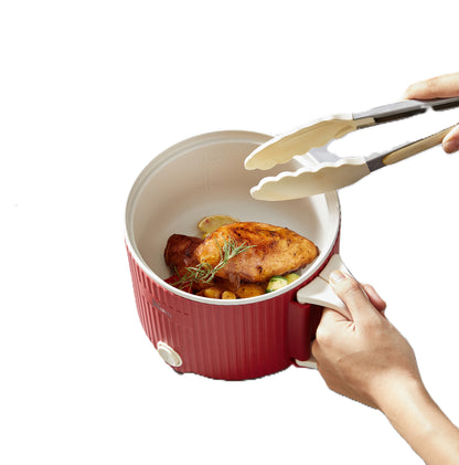 Electric Hot Pot with Steamer / 1.6L, Ceramic Non-stick Coating