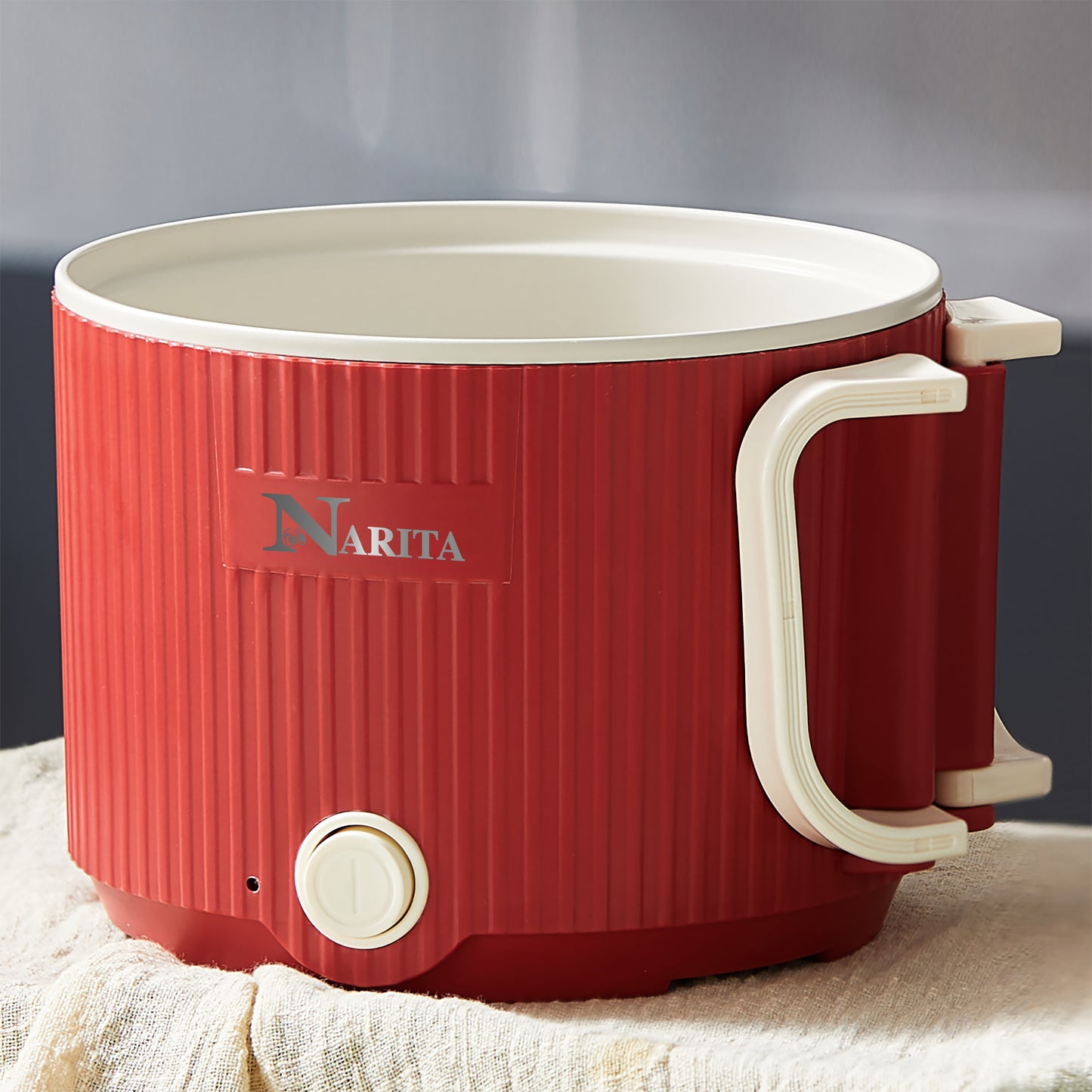 Electric Hot Pot with Steamer / 1.6L, Ceramic Non-stick Coating