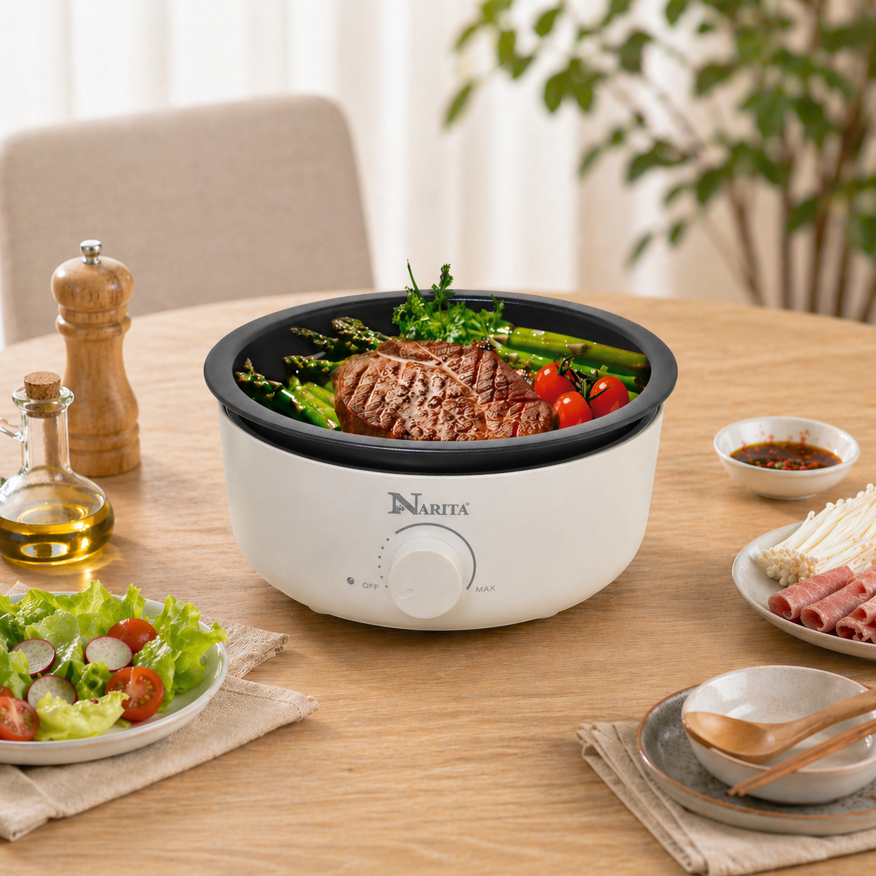 ボッカ鬼の電熱器 Hot Pot with Non-Stick Grill Pan / 2.5L – naritausa
