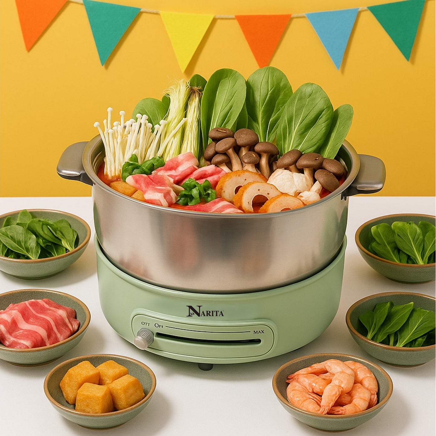 Hot Pot with Non-Stick Grill Pan / 4.0L