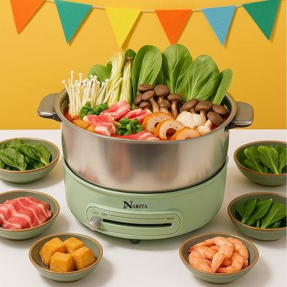 Hot Pot with Non-Stick Grill Pan / 4.0L