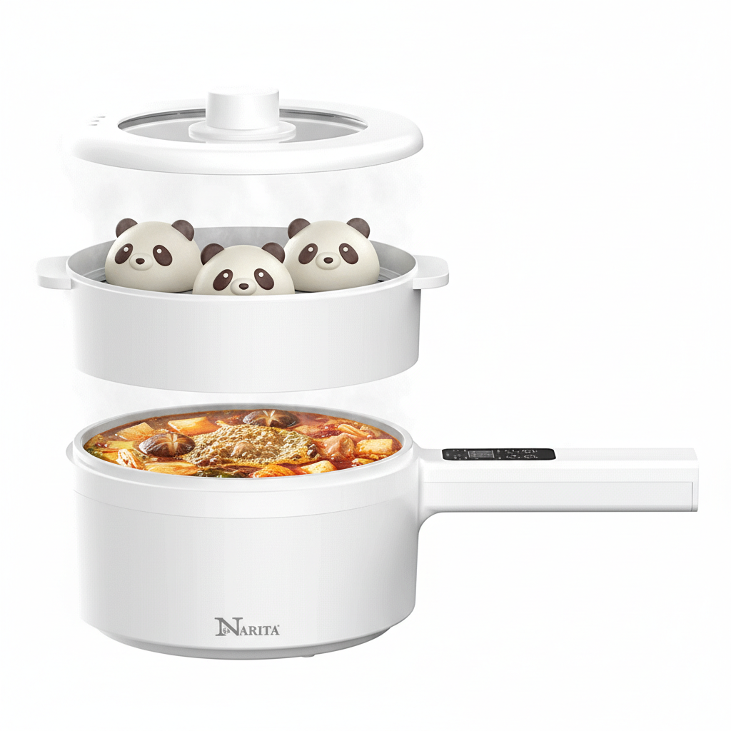 Electric Hot Pot with Steamer / 1.8L