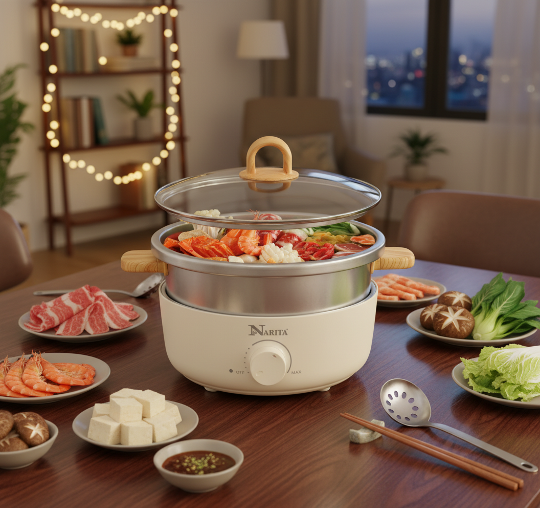 Hot Pot with Non-Stick Grill Pan / 2.5L